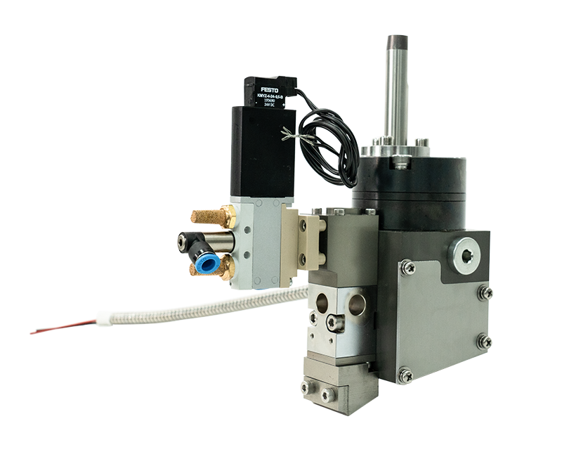 Servo metering glue gun